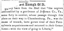 News article in Herald of Freedom & Torch Light, 1854 - "Enough Of It."