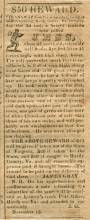 Ad in The Advocate, Cumberland, 1832 - "$50 REWARD." by James Gray