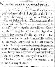 Notice in Cumberland Alleganian, 1864 - "The State Convention."