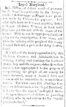 Notice in Herald of Freedom & Torch Light, 1863 - "Loyal Maryland."