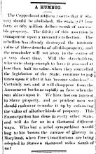 Notice in Herald & Torch Light, 1864 - "A Humbug."