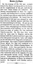 News article in Herald & Torch Light, 1864 - "Murder of a Negro"
