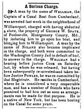 News article in Herald of Freedom & Torch Light, 1856 - "A Serious Charge"