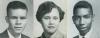 photo of three Fort Hill graduates 1956, two males, one female