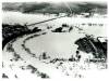 Aerial view of Williamsport Bridges through Potomac River during 1936 Flood