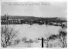 Williamsport during the 1936 Flood; several homes under water near the river