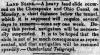 News article in Herald of Freedom & Torch Light, 1854 - "Land Slide."