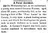 News article in Herald of Freedom & Torch Light, 1855 - "A Fatal Accident."