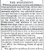 Article in Hagerstown Mail, 1834 - "The Agreement" among Irish workers at the Canal