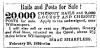 Ad in Herald of Freedom & Torch Light, 1856 - "Rails and Posts for Sale!"