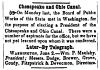 News article in Herald of Freedom & Torch Light, 1856 - "Chesapeake and Ohio Canal." on new president of C&O Canal