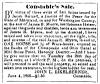 News article in Herald of Freedom & Torch Light, 1856 - "Constable's Sale."