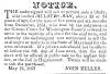 Notice in Herald of Freedom & Torch Light, 1850 about sale of mulatto man