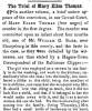 News article in Herald of Freedom & Torch Light, 1853 - "The Trial of Mary Ellen Thomas"