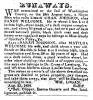 Ad in Herald of Freedom & Torch Light, 1854 - "RUNAWAYS." - Wm. Logan, Sheriff