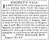 News ad in Hagerstown Mail, 1842 - "Sheriff's Sale"