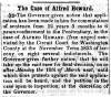 News article in Herald of Freedom & Torch Light, 1854 - "The Case of Alfred Howard"