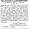 Ad in Washington Spy, 1793 - "A Runaway Mulatto in Custody." by HENRY SHRYOCK, Sheriff of Washington Co