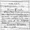 Ad in MH&PA, 1798 - "For Sale, A likely, young, healthy, Negro Wench,"