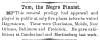 News article in Herald of Freedom & Torch Light, 1860 - "Tom, The Negro Pianist."