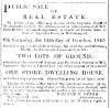 Notice in Herald & Torch Light, 1865 - "Public Sale of Real Estate."