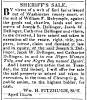 Ad in Hagerstown Mail, 1834 - "Sheriff's Sale."