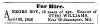 Advertisement from Herald of Freedom and Torch Light "For Hire", 1856