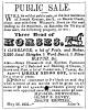 Ad in Herald of Freedom & Torch Light, 1856 - "Public Sale."