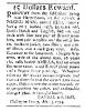 Ad in Washington Spy, 1794 - "15 Dollars Reward." by Wendel Gilbert