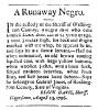 Ad in Washington Spy, 1796 - "A Runaway Negro." by REZIN DAVIS, Sheriff, Hagerstown
