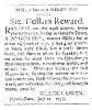 Ad in Washington Spy, 1793 - "BEN, a Runaway NEGRO BOY, Six Dollars Reward." by Rebecca Owen