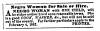 Ad in Herald of Freedom & Torch Light, 1857 - "Negro Woman for Sale or Hire."