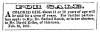 Ad in Herald of Freedom & Torch Light, 1857 - "For Sale." A Colored Girl about 11 or 13 years of age