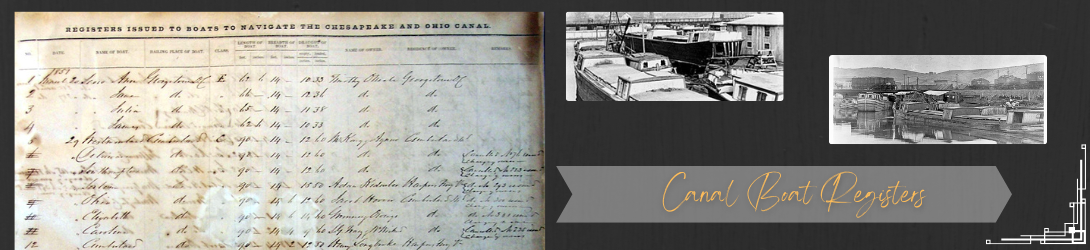 Image of Canal Boat handwritten Register, 1851; 2 canal boat images