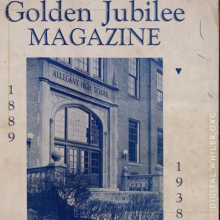 Cover of Golden Jubilee magazine - Allegany High School 1889-1938