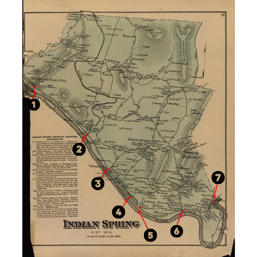 Indian Spring District Illustrated Map 1877