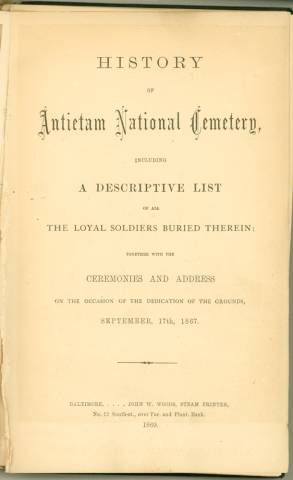 Book cover of Antietam National Cemetery