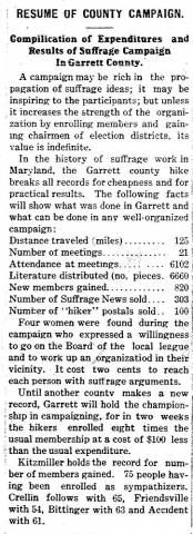 News article from The Republican, article title "Resume of County Campaign", 1914