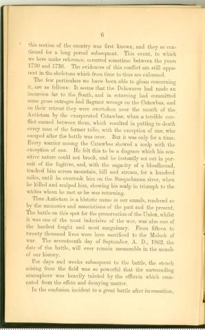Page 6 from History of Antietam National Cemetery 1869 - "The Antietam National Cemetery"