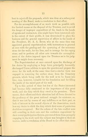 Page 13 from History of Antietam National Cemetery 1869 - "The Antietam National Cemetery"
