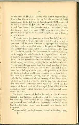 Page 17 from History of Antietam National Cemetery 1869 - "The Antietam National Cemetery"