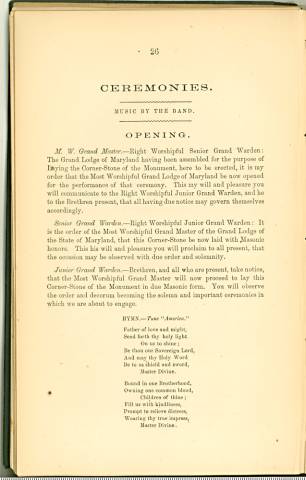Page 26 from History of Antietam National Cemetery 1869 - "CEREMONIES"