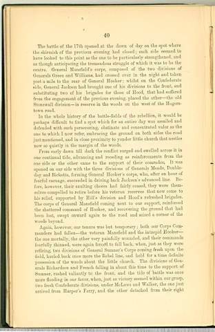 Page 40 from History of Antietam National Cemetery 1869 - "THE ORATION OF EX-GOVERNOR BRADFORD." continued