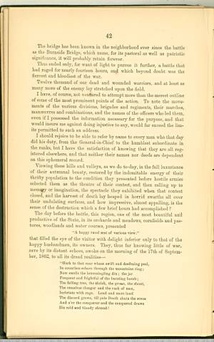 Page 42 from History of Antietam National Cemetery 1869 - "THE ORATION OF EX-GOVERNOR BRADFORD." continued