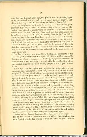 Page 45 from History of Antietam National Cemetery 1869 - "THE ORATION OF EX-GOVERNOR BRADFORD." continued