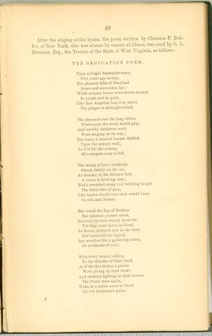 Page 49 from History of Antietam National Cemetery 1869 - The Dedication Poem
