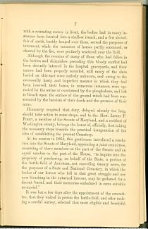 Page 7 from History of Antietam National Cemetery 1869 - "The Antietam National Cemetery"