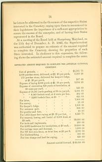 Page 14 from History of Antietam National Cemetery 1869 - "The Antietam National Cemetery"