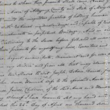 Text of letter regarding a slave. Image is from mdlandrec