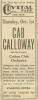Newspaper clipping promoting Cab Calloway at Crystal Park